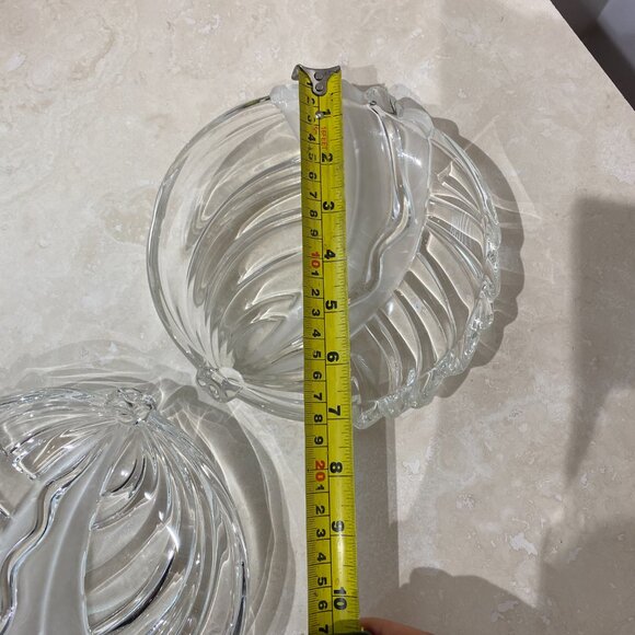 Vintage Walther Glass Shell Dessert Serving Plate Set, Mikasa Nautica Frost - Picture 7 of 12